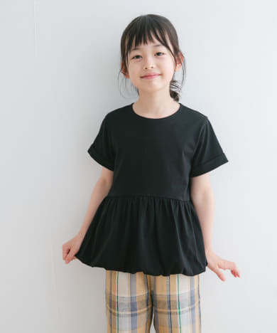 『親子リンク』『WEB/一部店舗限定サイズ』ペプラムバルーンTシャツ(KIDS)