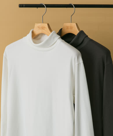 『UR TECH』裏起毛タートルネックロングTシャツ