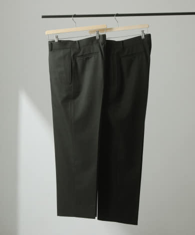 A PRESSE　Wool Kersey Trousers