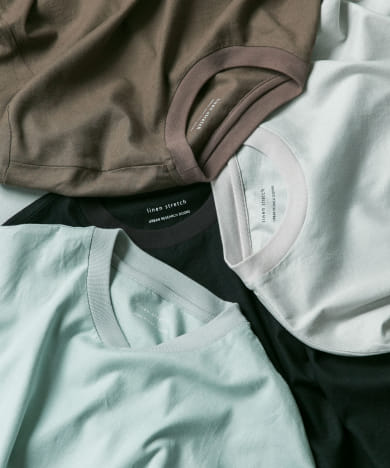 ストレッチリネンTシャツ