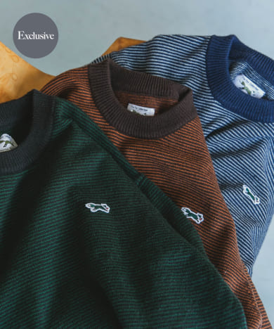 『別注』PENNEYS×DOORS　THE FOX ピンボーダークルーネックニット