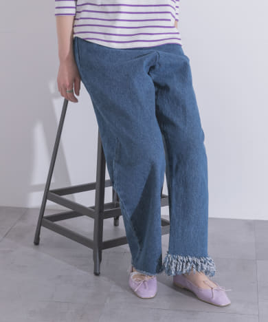 77circa　fringe denim pants 32