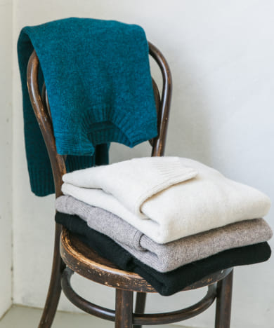 『4サイズ展開』手洗い可 WOOL100% クルーネックニット