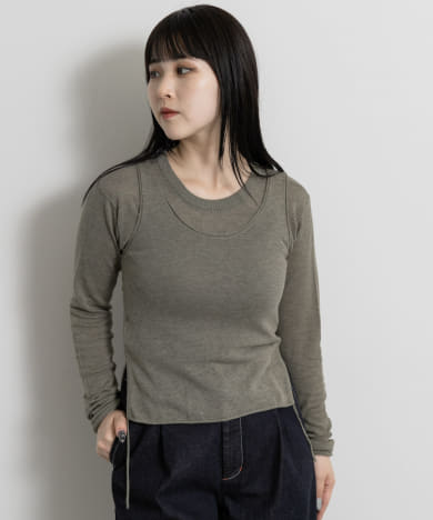 cwtch　LAYERED KNIT TOPS
