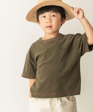 パイルカラーステッチTシャツ(KIDS)