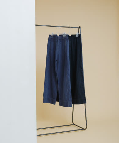 denim wide pants