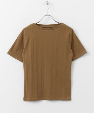 ランダムテレコボートネックTシャツ(半袖)∴
