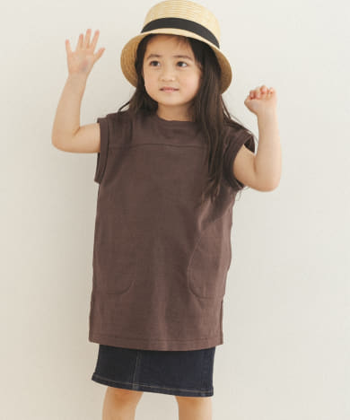 FORK&SPOON　リサイクルヤーン天竺チュニック(KIDS)