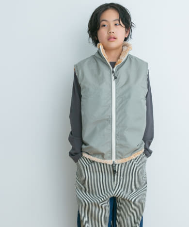 DENIM DUNGAREE　ボア レベル7 リバーシブルベスト(KIDS)